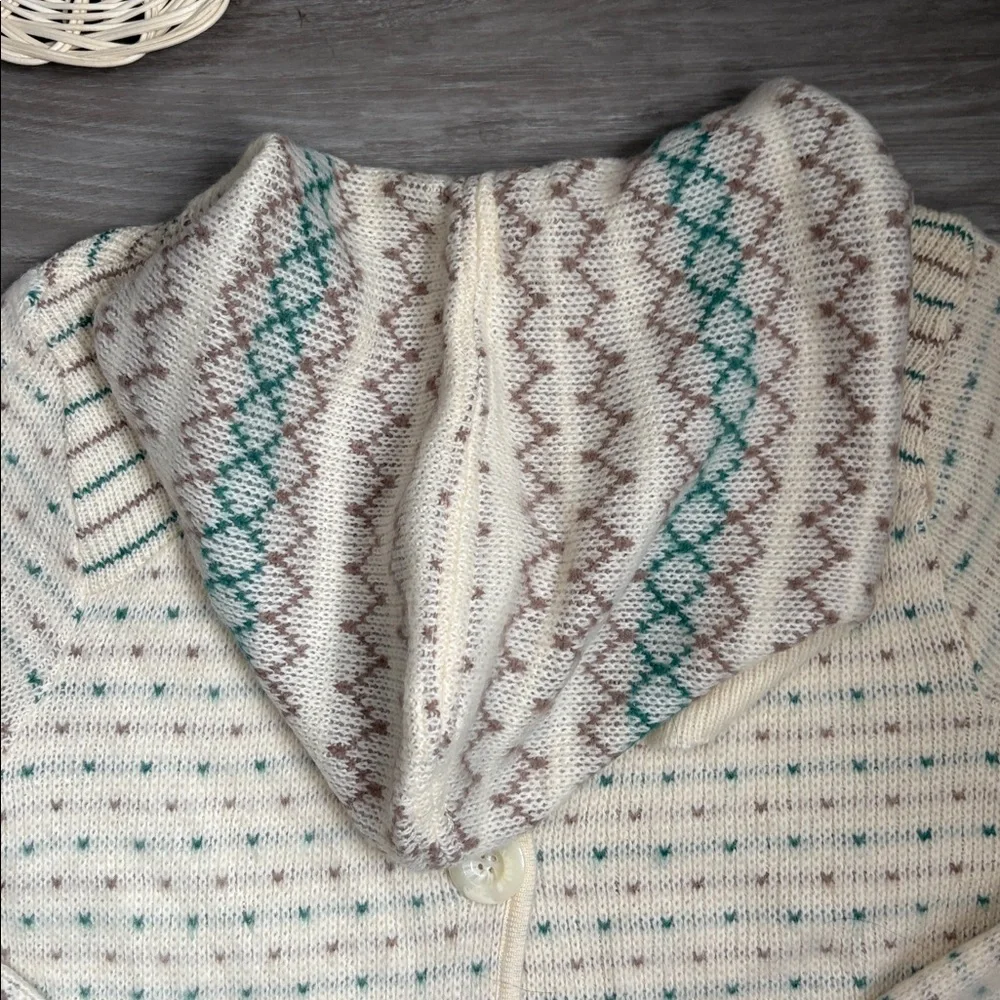 Free People Cozy Cream Hooded Cardigan Sweater - Picture 6 of 9